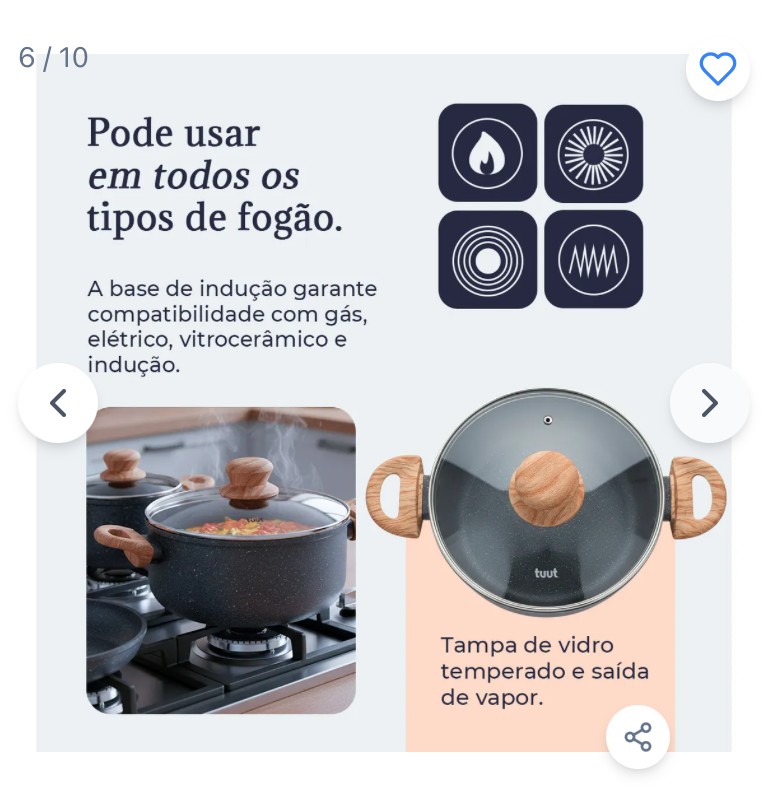 Compatível com todos os fogões